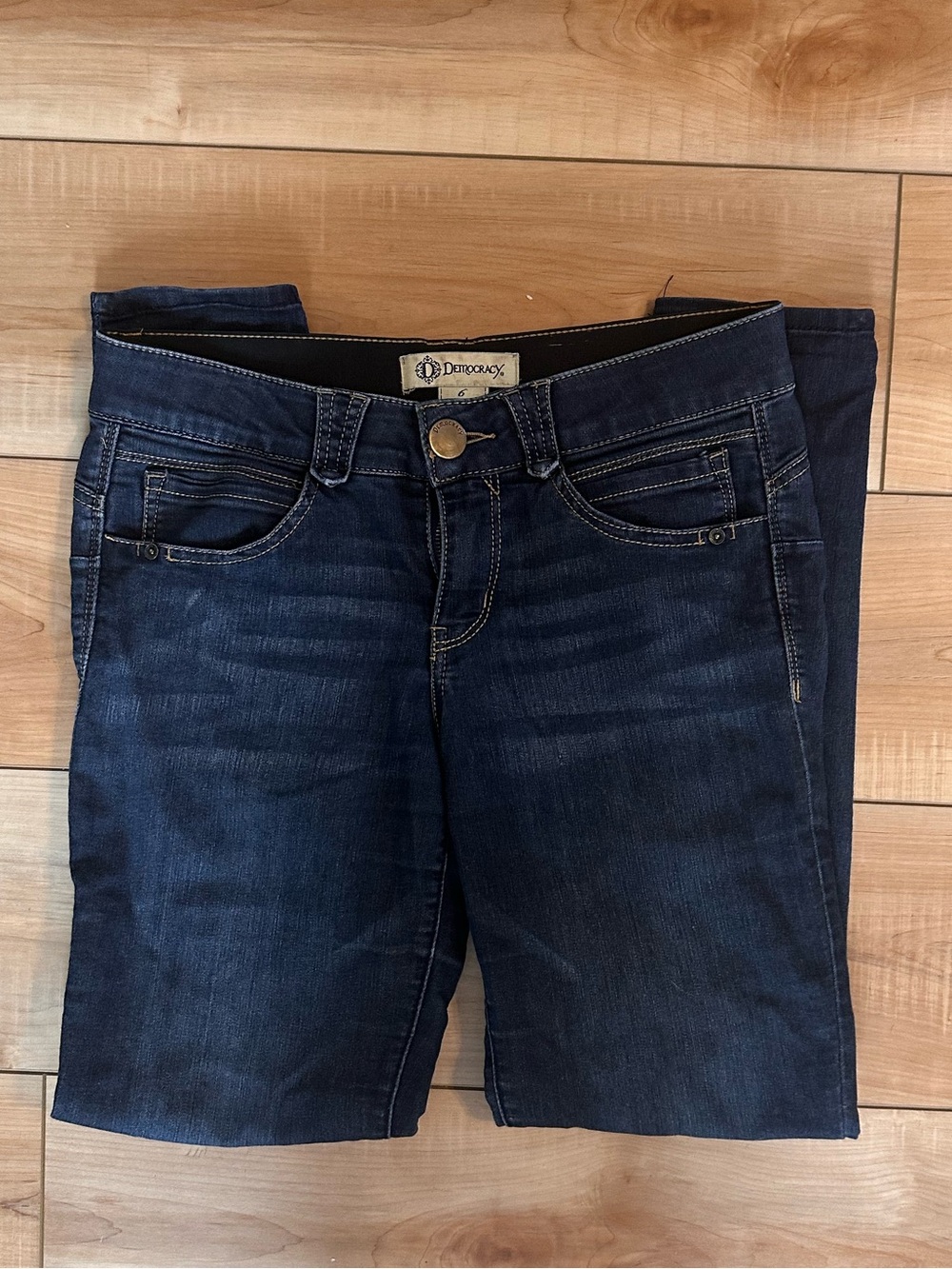 Democracy Dark Blue Cropped Women's Jeans